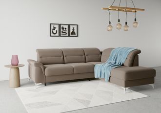 Sit&more Ecksofa »Sinatra L-Form« mit Ottomane, optional mit Kopfteilverstellung und Armteilfunktion