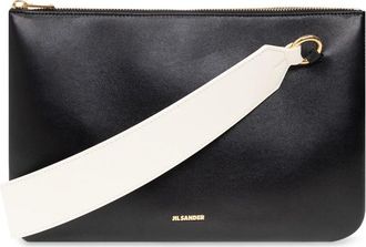 Jil Sander Link Schoudertas - Dames - Schoudertassen - Zwart - ONE Size - Leer - Tassen