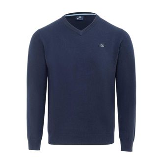Giorgio Heren Polyester V Hals Trui (Marine)