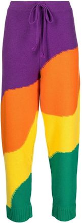 Mira Mikati Wavey stripe-print intarsia trousers - women - RWS Wool - 36 - Multicolour