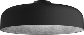 Lumicom Tuzzi Plafoniera, 1xE27, max 42W, metallo, nero opaco/foglia argento, D.40cm - Lumicom