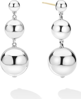 Lagos Caviar Bubbly Drop Earrings in Silver at Nordstrom
