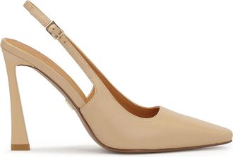Kazar Beige pumps met een unieke hak - Dames - Pumps - Beige - 38 EU - Leer - Schoenen