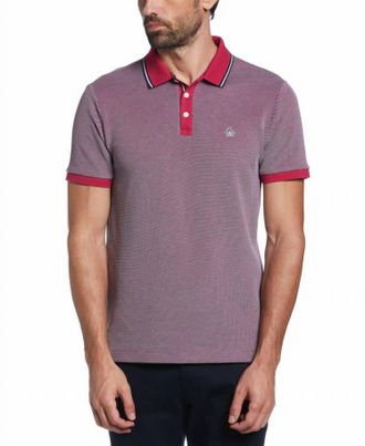 Original Penguin Birdseye Polo Shirt In Sangria
