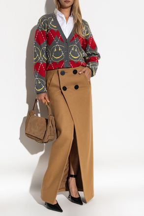 Dsquared2 Wool Skirt, Womens, Brown