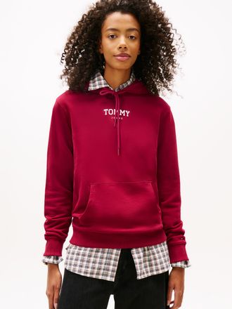Tommy Jeans Kapuzensweatshirt TOMMY JEANS TJW REG ESS LOGO 2 HOODIE EXT, Damen, Gr. 4XL (48), lavish cerise, Sweatware, Obermaterial: 100% Baumwolle, unifarben, r