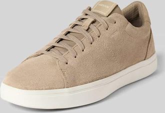 Geox Sneaker aus Leder mit Schn&uuml;rung Modell BALTMOORE in Sand, Gr&ouml;&szlig;e 41