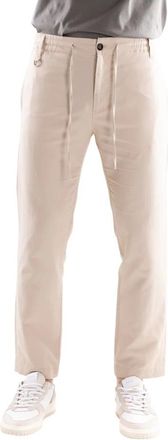 Paolo Pecora Linnenmix Chino Broek - Heren - Chinos - Beige - L - Linnen - Broeken