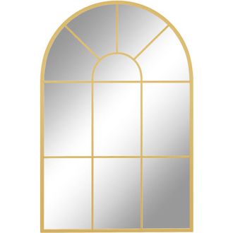 HOMCOM Homcom - Espejo Decorativo De Pared 60x91 Cm Espejo De Ventana De Metal Para Sal&oacute;n Dormitorio Entrada Estilo Moderno Dorado