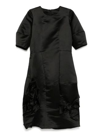Comme Des Gar&ccedil;ons bow-detail dress - women - Polyester - L - Black
