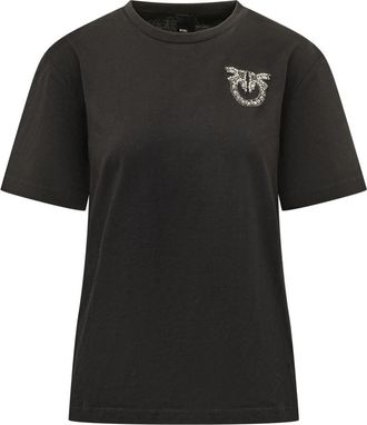 Pinko Black Logo Crew Neck T-Shirt