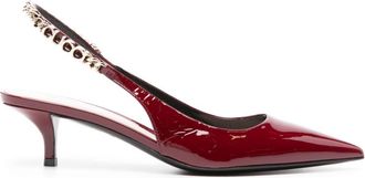 Gucci Signoria pumps - women - Leather/Patent Calf Leather/Calf Leather - 41 - Red