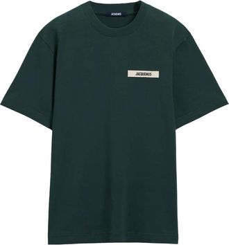 Jacquemus The Gros Grain T-Shirt - Heren - T-shirts - Groen - M - Katoen - Tops