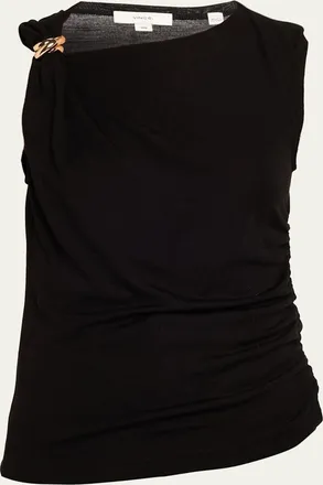 Vince Sleeveless Gathered Top