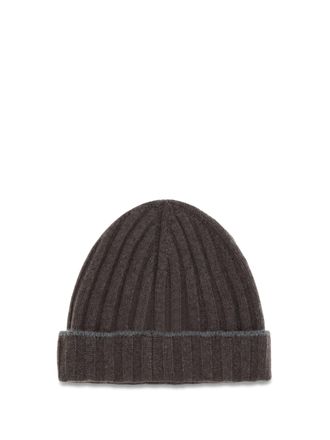 Brunello Cucinelli Mens Beanie Hat Brown Kashmir-Capra Hircus E Hairbands Kashmir/capra