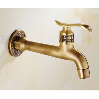 OEM Grifo De Lat&oacute;n Antiguo Con Manija, Grifo De Pared Para Lavadora, Ideal Para Lavander&iacute;a, Ba&ntilde;o, Manguera De Jard&iacute;n Exterior Y Grifo De Agua Fr&iacute;a Individ