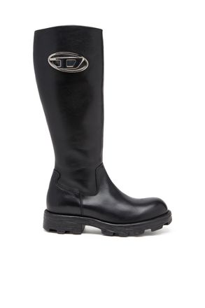 Diesel D-Hammer-Leather knee-high boots - Boots - Woman - Black