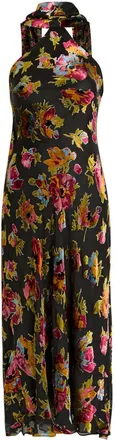 Rixo Rixo Hayley Scarf-effect Chiffon Midi Dress - Multicoloured - 16 (UK 16 / XL)