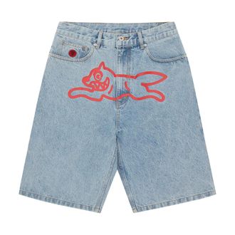 Icecream Denim Shorts, male, Blue, Size: W32 Running DOG Denim Shorts