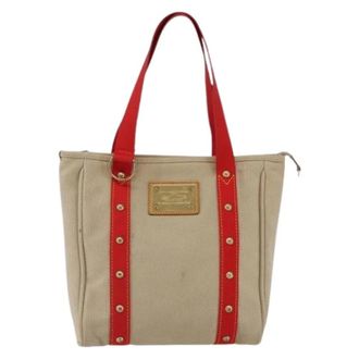 Louis Vuitton Pre-owned Tote Bags, female, Beige, Size: ONE SIZE Pre-owned Canvas Tote Bag