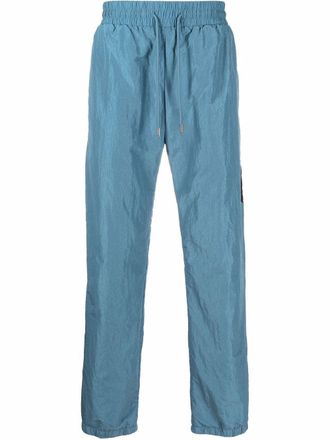 Just Don embroidered-logo track pants - men - Polyamide/Polyester - S - Blue