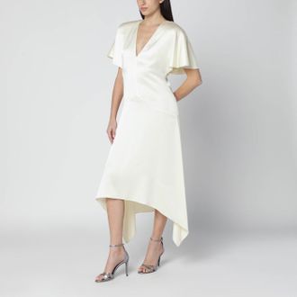 Stella McCartney Stella Mc Cartney Butter Colored Satin Midi Dress