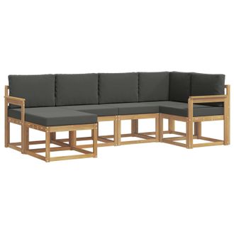 vidaXL Conjunto De Sof&aacute;s De Exterior 6 Pcs Blanco Y Antracita Vidaxl