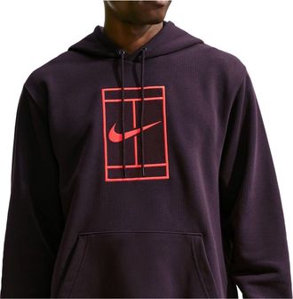 Nike Court Slam Dri-FIT Fleece Hoodie Burgundy Ash Bright Crimson IM6637-647