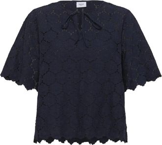 Saint Tropez Blouses - Dames - Blouses - Blauw - XL - Overhemden