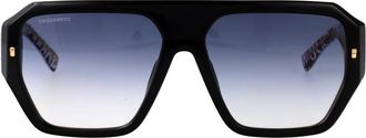 Dsquared2 Stijlvolle zonnebril D2 0128/S - Heren - Zonnebrillen - Zwart - 58 MM - Accessoires