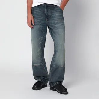 Carhartt Work in Progress Pantaloni Double Knee blu in cotone