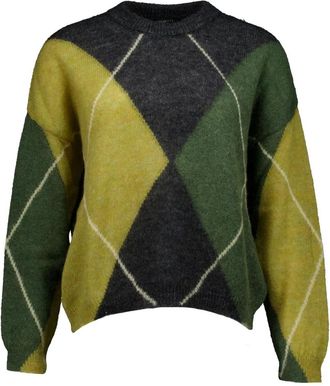 Nenette 42Bb Ronde Hals Gebreide Trui - Dames - Ronde hals truien - Veelkleurig - XL - Truien & Vesten