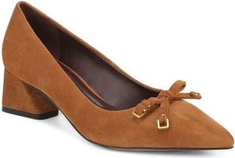Franco Sarto Racer Faux Leather Pump in Brown Suede at Nordstrom, Size 7.5