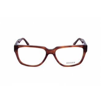 Guess Mens Brown Rectangular Eyeglass Frames GU50150