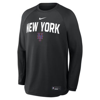 Nike New York Mets Authentic Collection Nike Mens Dri-FIT Pullover Crew in Black | 04H2912ZNME-7PG