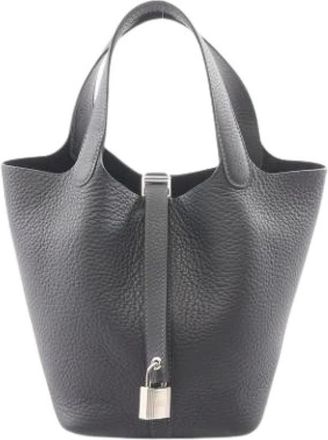 Herm&egrave;s Pre-owned Bucket Bag - Dames - Vintage Tas - Zwart - ONE Size - Leer - Vintage