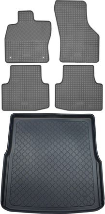 OEM Volkswagen Passat B8 Variant Kombi (5 Puertas) Desde Diciembre De 2014. Juego: Alfombrillas De Goma Para Coche + Alfombrilla Para Maletero