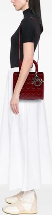 Dior 2015 Medium Patent Cannage Lady Dior satchel - women - Patent Leather - One Size - Red