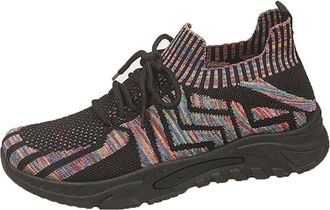 Generic Slip on Gym Trainers Running Shoes for Women UK Ladies Casual Shoes Breathable Versatile Sports Casual Soft Bottom Non Running Ladies Sports & Outdoor