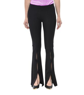 Versace Black Bootcut Flat Front Pants