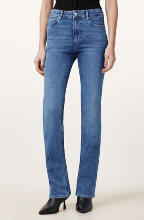 AllSaints Haldan Slim Fit Bootcut Jeans in Mid Indigo at Nordstrom, Size 3032
