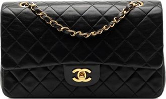 Chanel 1991-1994 Medium Classic Lambskin Double Flap shoulder bag - Black
