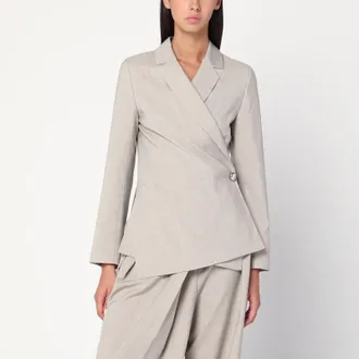 Loewe Beige melange wool wrap jacket