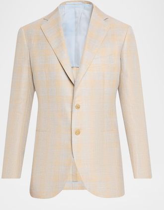 Cesare Attolini Men & apos;s Plaid Cashmere-Blend Sport Jacket