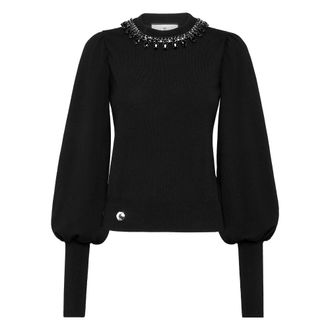 Philipp Plein Dames, Truien, Zwart, Maat: L Wol