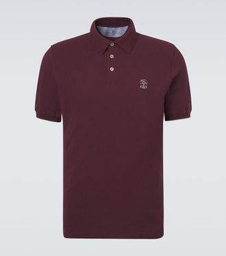 Brunello Cucinelli Logo cotton piqu&eacute; polo shirt