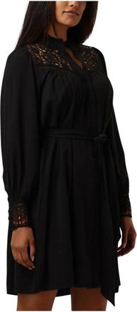 Suncoo Elegante Zwarte Mini Jurk - Dames - Korte kleedjes - Zwart - XS - Kleedjes