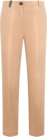 PESERICO Rechte broek - Dames - Chinos - Beige - S - Katoen - Broeken