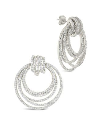 Sterling Forever CZ Jordana Statement Circle Stud Earrings