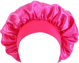 Generic Silk Cap for Sleeping Kids Workwear Baseball Cap Fashion Women Beading Braid Hat Muslim Ruffle Cancer Wrap Cap Sleep Caps Satin Lined Hair Bonnets Wom